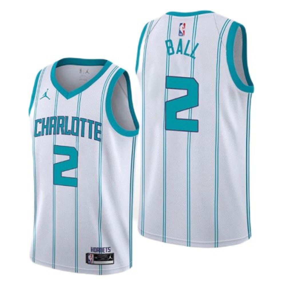 Men's Charlotte Hornets Lamelo Ball #2 Jordan White 2020/21 Swingman Jersey - Association Edition-Pro Kit Vault | Brand New 26/27 Sports Jerseys
